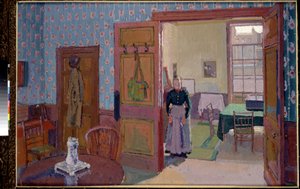 Interieur met mevrouw Mounter, 19e eeuw